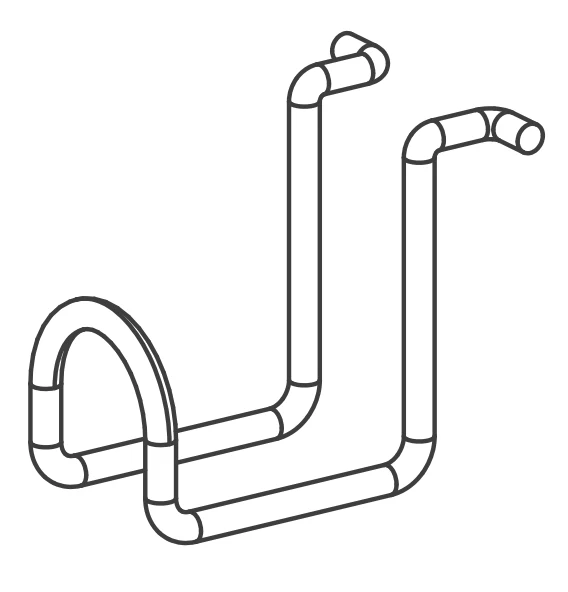 Haken für Ablage-KDI-Schwarz-V0.6 (für Ihre vorherige Bestellung)