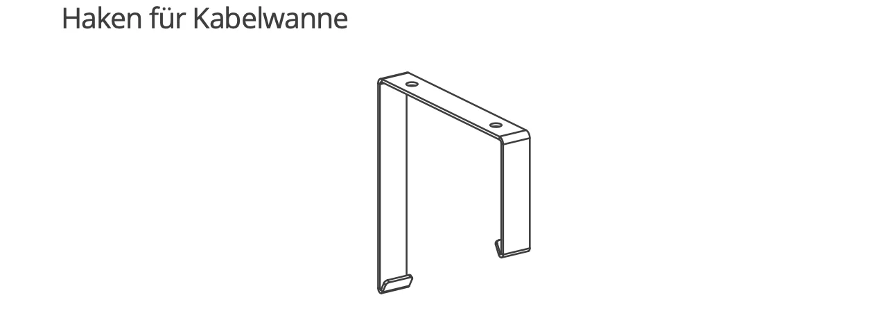 Haken für Kabelwanne-Black-KDI-V0.6(für Ihre vorherige Bestellung) - Image 2