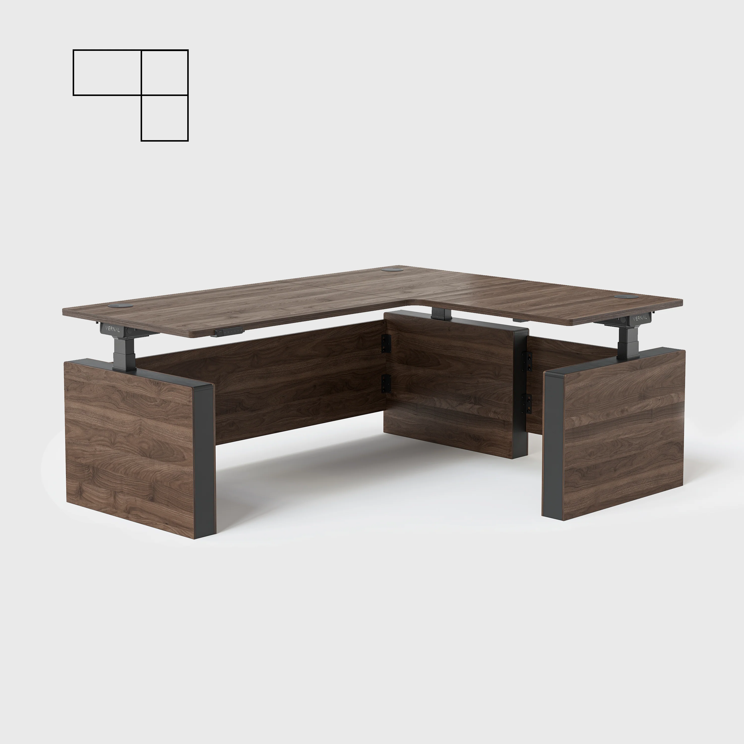 Vernal L-förmiger Höhenverstellbarer Chefschreibtisch - Image 19