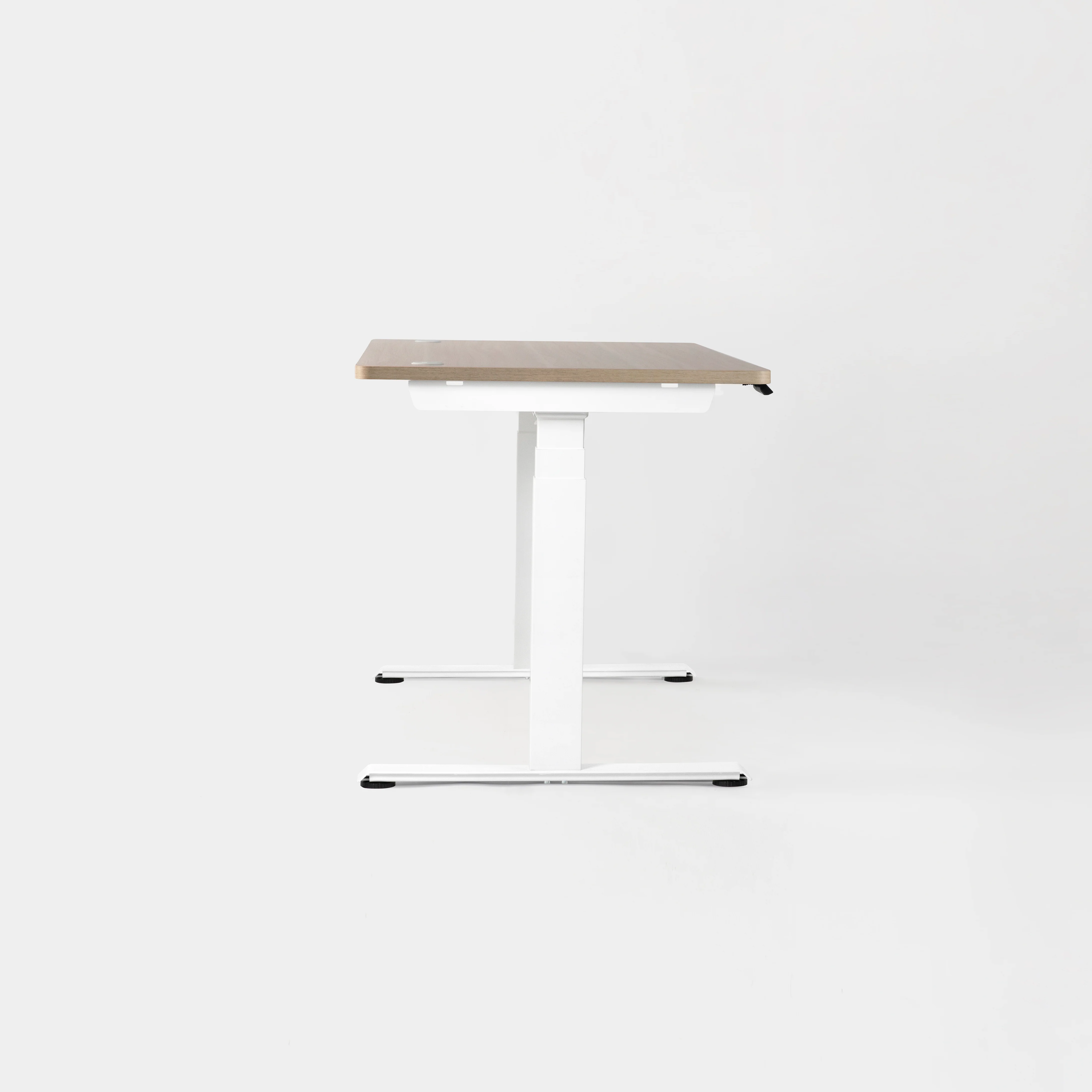 Höhenverstellbarer Schreibtisch-Heller Walnussbaum/Weiß - Image 3