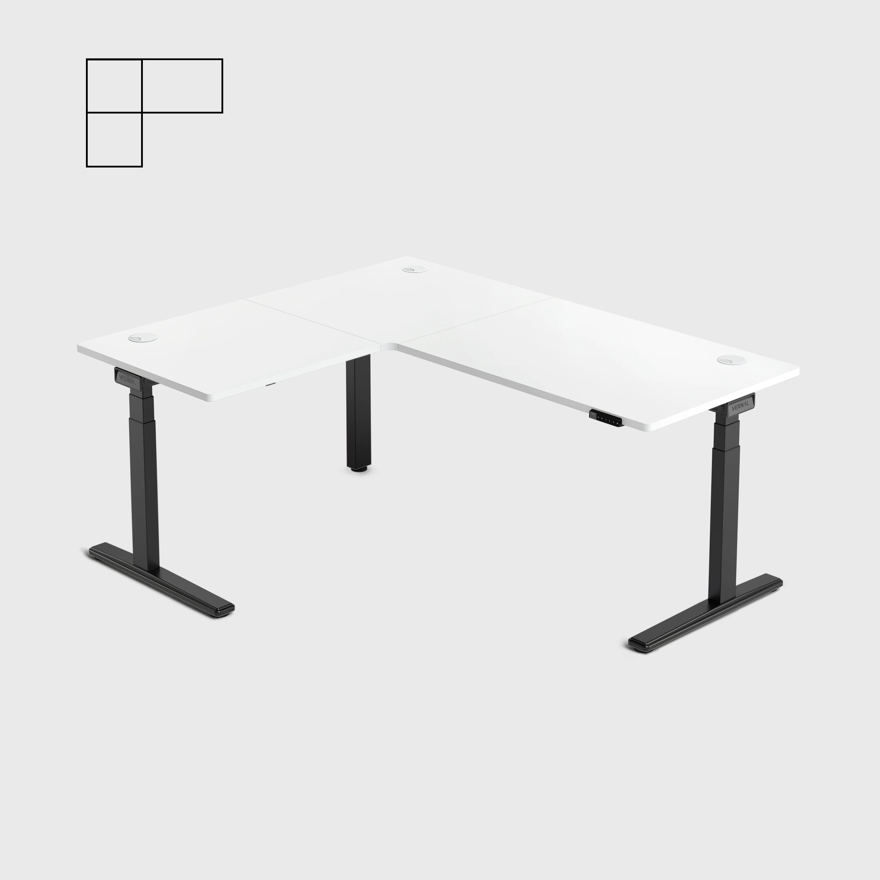 Vernal Core3 L-förmige Höhenverstellbarer Eckschreibtisch - Image 33