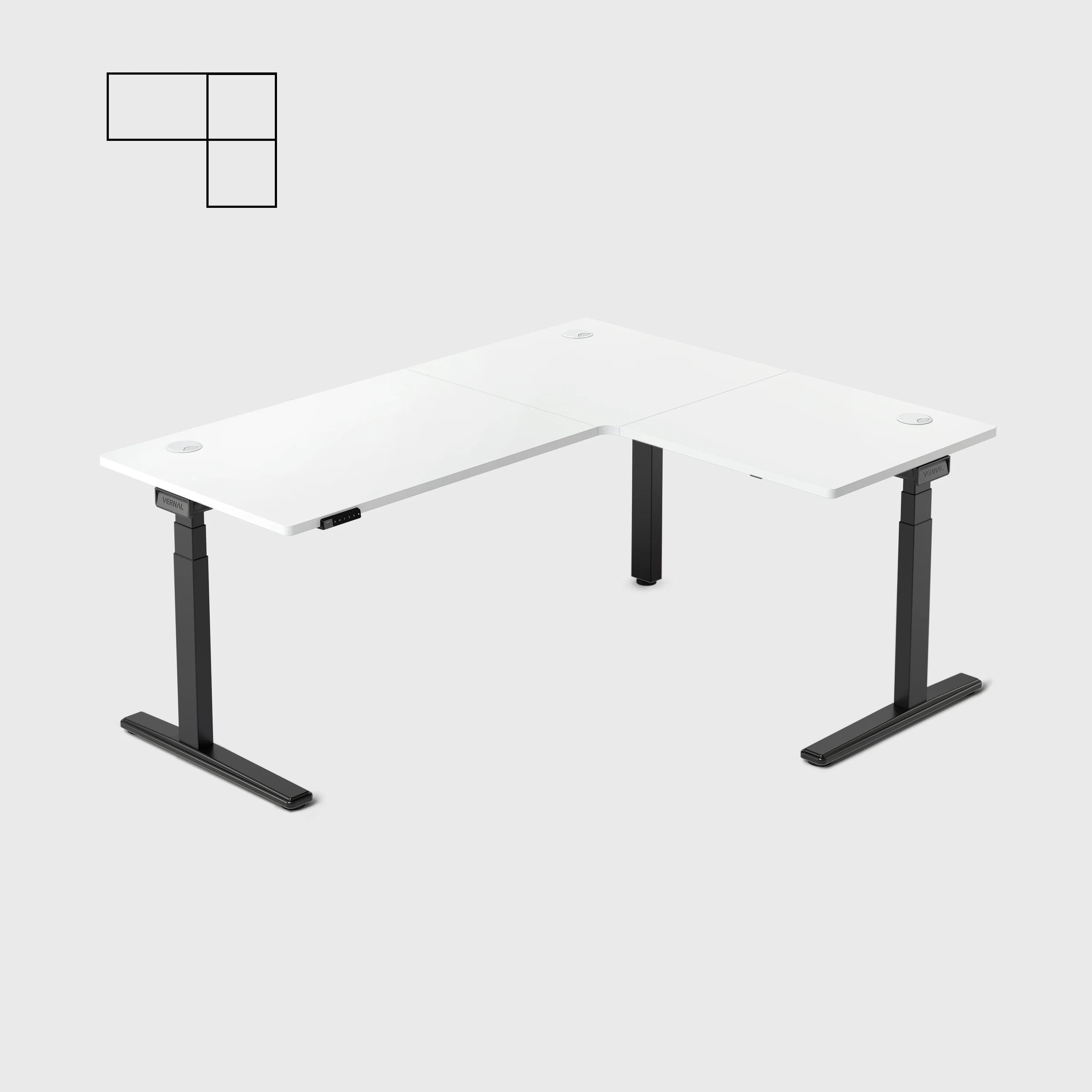 Vernal Core3 L-förmige Höhenverstellbarer Eckschreibtisch - Image 37