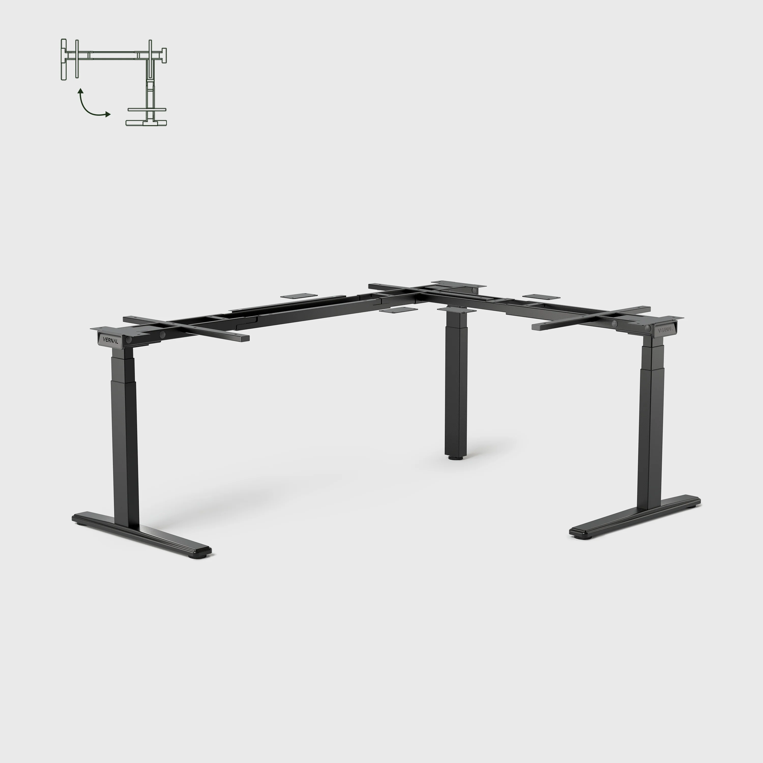 Vernal Core3 L-förmige Höhenverstellbarer Eckschreibtisch - Image 49