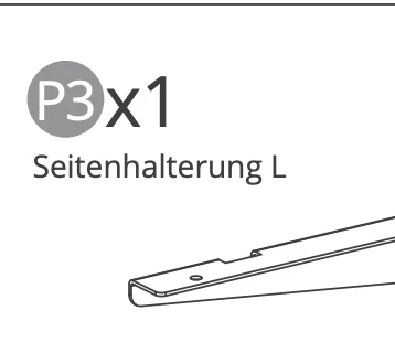 Seitenhalterung L-Schwarz V0.6 Rahmen