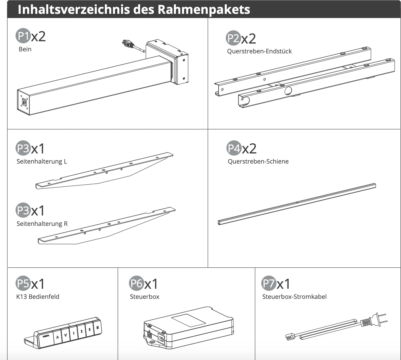 V0.6 Gestell – Weiß (für Ihre vorherige Bestellung)