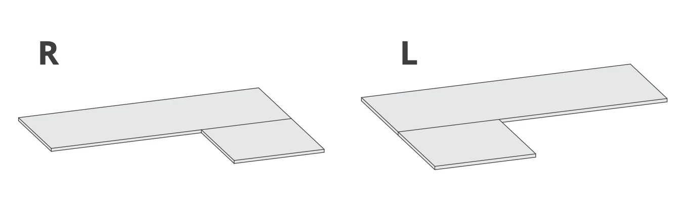 V0.6 L Tischplatte – Walnuss – 180 × 150 × 2.5 (für Ihre vorherige Bestellung) - Image 2