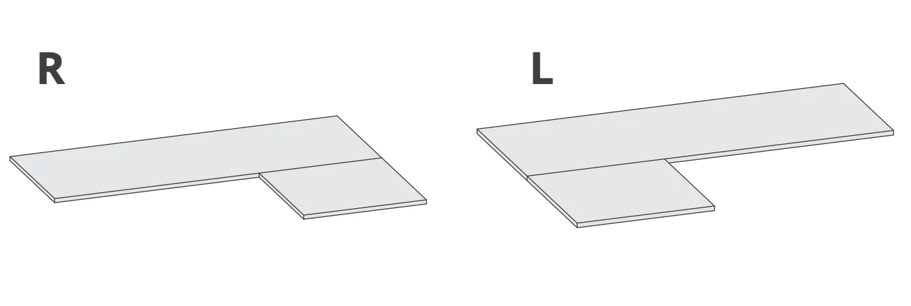 V0.6 L Tischplatte – Weiß – 180 × 150 × 2.5 (für Ihre vorherige Bestellung) - Image 2