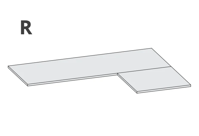 V0.6 L Tischplatte – Weiß – 200 × 180 × 2.5 (für Ihre vorherige Bestellung)