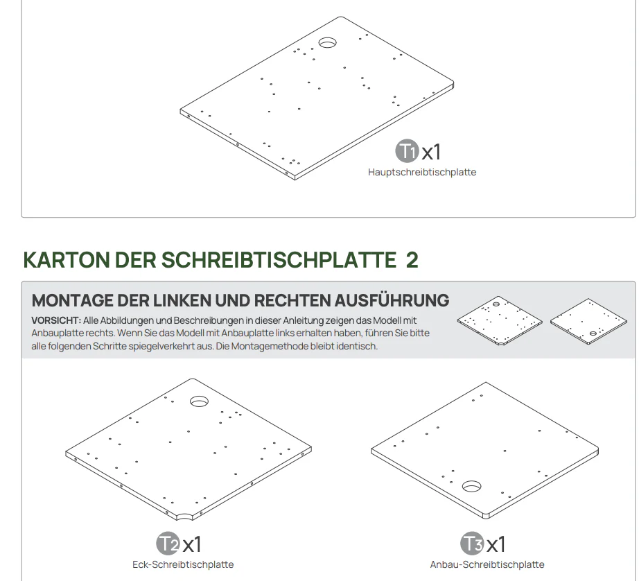 V0.7 L Schreibtischplatte – Walnuss – 180 × 150 × 2,5 cm – Links - Image 2