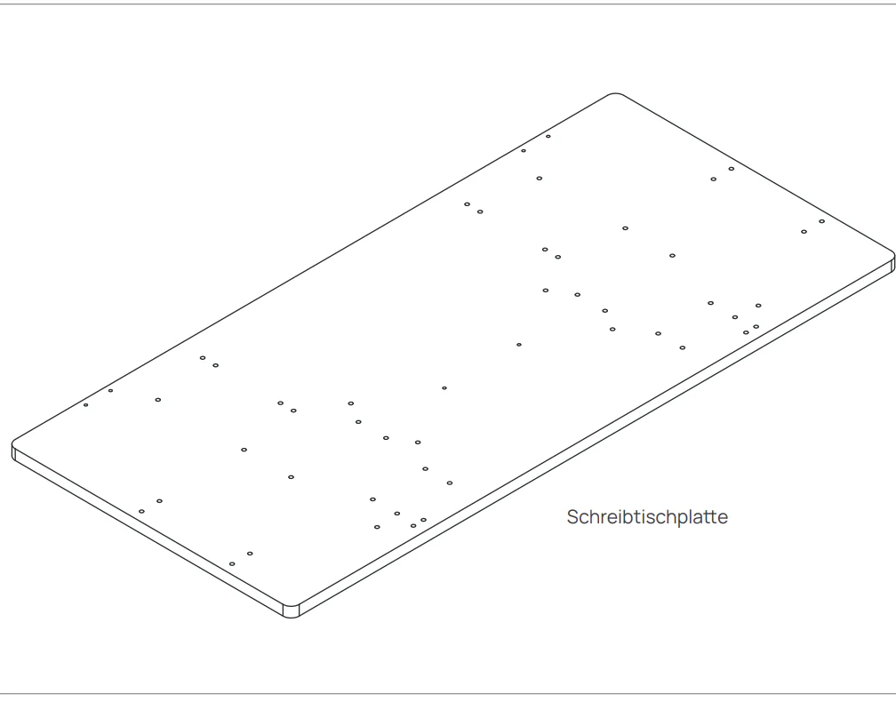 V0.7 Tischplatte – Walnuss – 120 × 80 × 2.5 (für Ihre vorherige Bestellung)