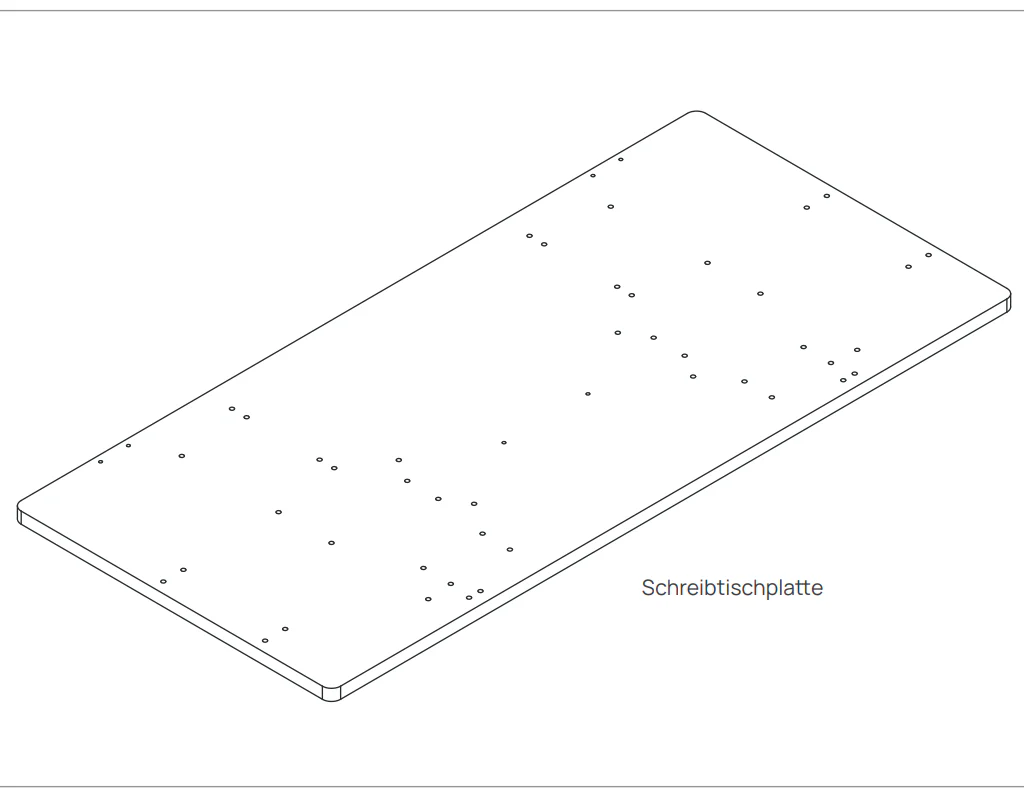 V0.7 Schreibtisch – Spanplatte-Weiß – 160 × 80 × 2,5 (für Ihre vorherige Bestellung)
