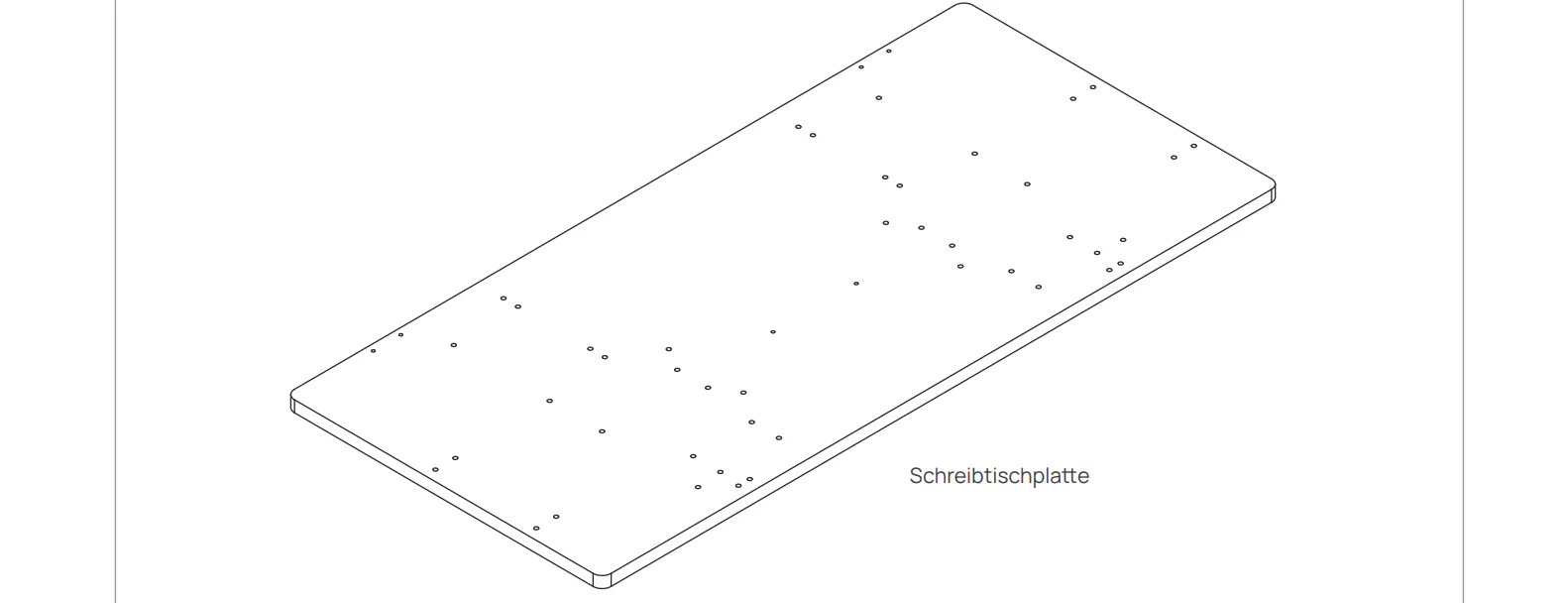 V0.7 Schreibtisch – Spanplatte-Weiß – 160 × 80 × 2,5 (für Ihre vorherige Bestellung) - Image 2