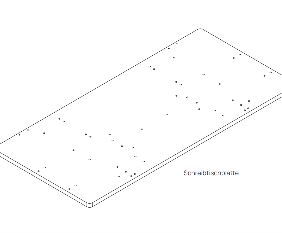 V0.7 Tischplatte – Walnuss – 180 × 80 × 2.5 (für Ihre vorherige Bestellung)